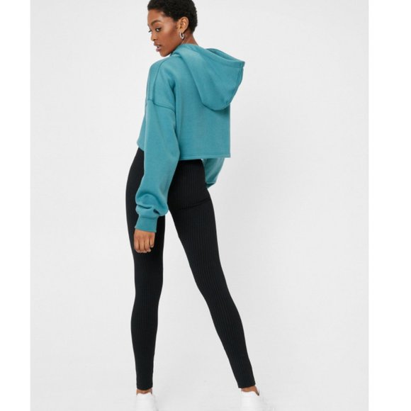 Nastygal Call Rib Even High-Waisted Leggings - Picture 8 of 9